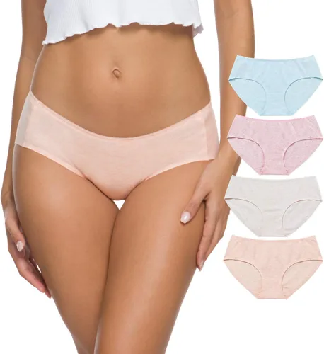 Vista 8 de Wealurre Bikini de algodón bragas transpirables para mujer, ropa interior cómoda sin costuras B2/W2/A2