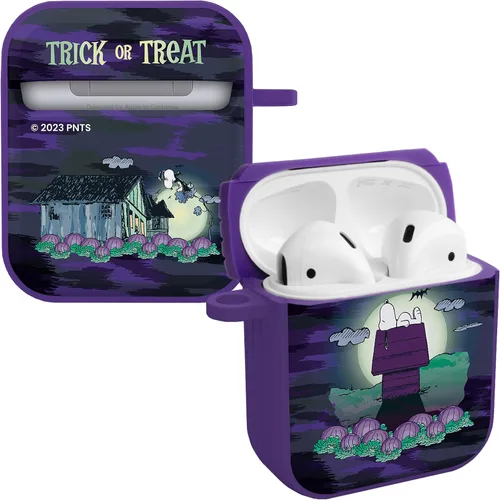 Vista 21 de Affinity Bands Peanuts Halloween HDX - Funda compatible con Apple AirPods Gen 1 y 2 (gran calabaza)