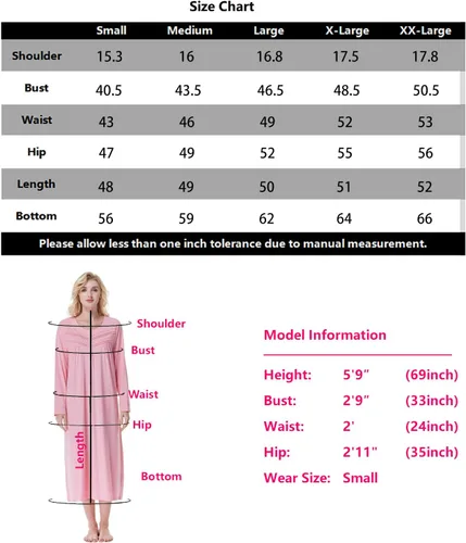 Vista 6 de Keyocean. - Camisón largo para mujer, de algodón, suave, ligero, ropa de dormir y de descanso para el verano.