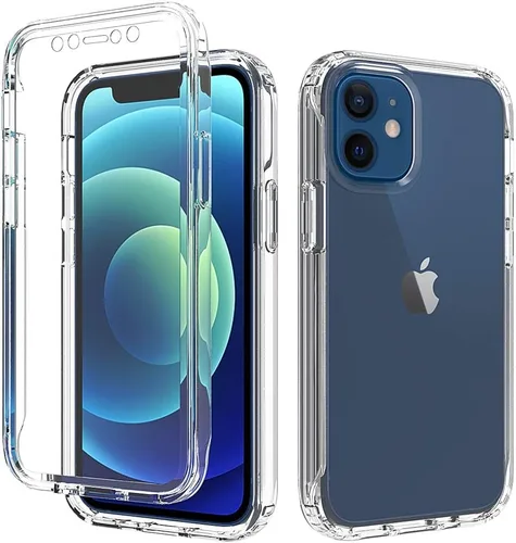 Vista 9 de Funda protectora sólida de cristal resistente de 360° con protector de pantalla compatible con iPhone 7 Plus/8 Plus (5.5 pulgadas), transparente