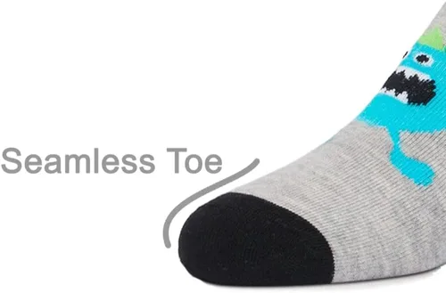 Vista 4 de Ez Sox Calcetines antideslizantes sin costuras para niños y niñas con cierre antideslizante