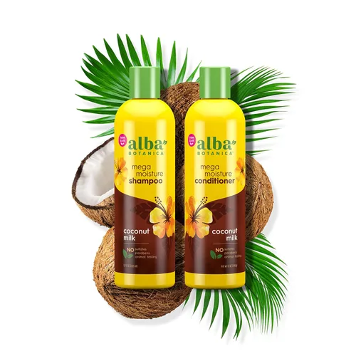 Vista 5 de Alba Botanica Drink It Up - Acondicionador hawaiano de leche de coco, 12 onzas (el embalaje puede variar)