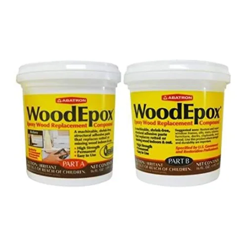 Vista 7 de Abatron WoodEpox Kit - 12 oz - Relleno adhesivo epoxi estructural de 2 partes - Masilla de relleno de madera Repara madera dañada, fácil de usar