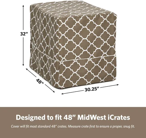 Vista 2 de Midwest Homes for Pets - Funda para jaula para perros XL con protector de tela de teflón, funda de privacidad de polialgodón que se adapta a
