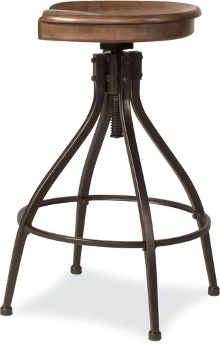 Vista 5 de Hillsdale Taburete ajustable de altura ajustable sin respaldo de metal Worland