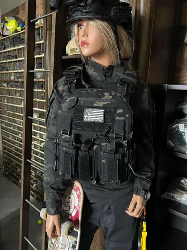 Vista 3 de Redemption Crusader 2.0 Chaleco Molle con Hebilla de Liberación Rápida para Airsoft con Lados de Tamaño Ajustable y Triple Bolsillo