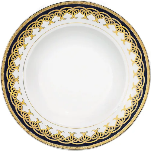 Vista 4 de Lorren Home Trends Juego de vajilla de porcelana de 57 piezas, Iris, servicio para 8