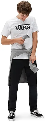 Vista 4 de Vans Camiseta clásica para hombre, (Logo clásico) Blanco