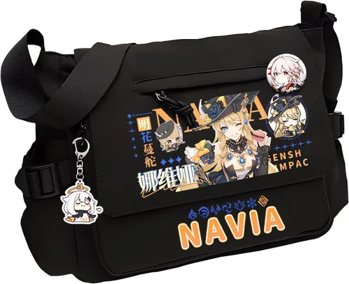 Vista 5 de Game Handbag Crossbody Bag, Cute Single Shoulder Bag, Adult 3D Print Anime Backpack Black-2