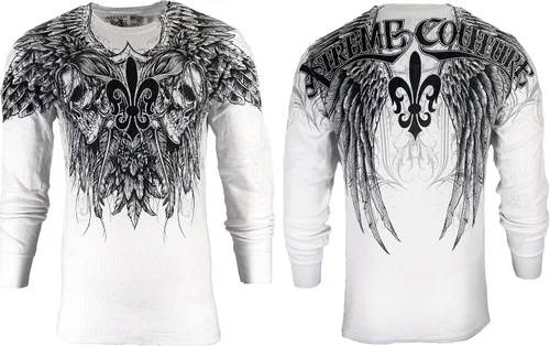 Vista 2 de Xtreme Couture by Affliction - Camisa térmica para hombre, color blanco, Blanco