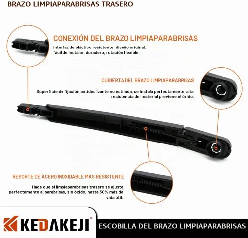Vista 3 de Juego de limpiaparabrisas trasero compatible con Nissan Rogue 2014-2018 compatible con Nissan Pathfinder 2013-2018 Nissan Rogue 2014-2018