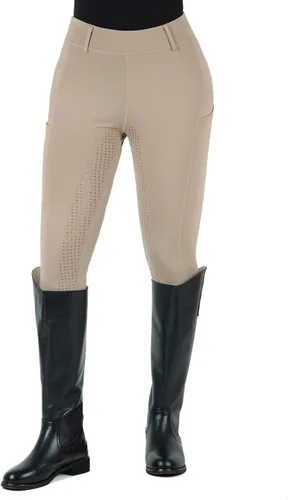 Vista 6 de beroy Pantalones de equitación para mujer, pantalones ecuestres, mallas de entrenamiento para equitación, bolsillos de silicona para asiento completo