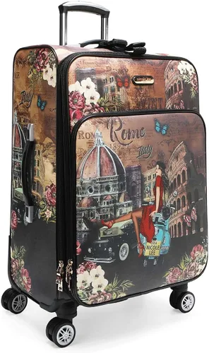 Vista 3 de Nicole Lee Juego de equipaje de 3 piezas, MEMORIA DE ROMA, S, M, L