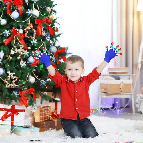 Vista 2 de WEICHUANGXIN Cool Toys for Kids Age 3-14 Years Old LED Light Up Gloves for Boys Girls Easter Halloween Christmas Gifts