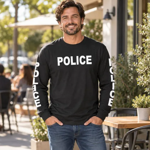 Vista 5 de Policía - Novedad Policía de Deber Policial - Camiseta de manga larga