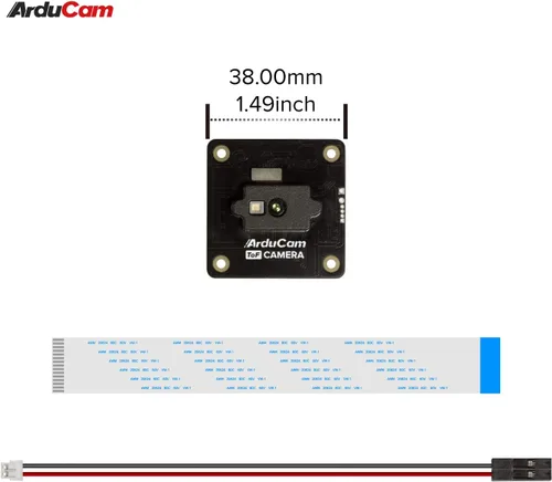 Vista 3 de Arducam Cámara ToF, módulo de cámara enrollable a color de 0.43MP con estuche para Raspberry Pi y Nvidia Jetson Board, solución de detección