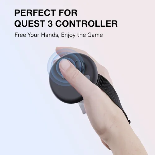 Vista 2 de APEXINNO VR Controller Grips Adjustable Active Knuckle Straps with Battery Cover for Meta Quest 3 Accessories, VR Controller Strap Battery Cover