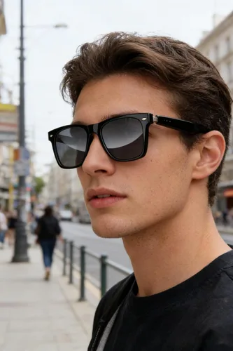 Vista 9 de Blackview Lentes inteligentes, lentes de sol polarizados Bluetooth con altavoz, control de voz, protección UV, lente de luz azul