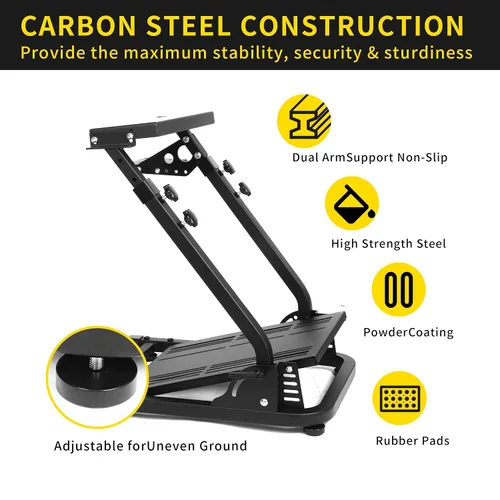 Vista 5 de Guil Vim Racing Wheel Stand Steering Wheel Stand Shifter Mount Adjustable Racing Stand for Logitech G29 G920 G27 G25 G923 Supporting Thrustmaster