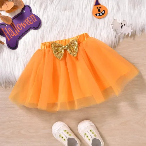 Vista 6 de Baby Girl Halloween Costumes My 1st Halloween Outfits Romper+ Tutu Skirt+ Striated Leg Warmer+ Bunny Headband Outfit Set