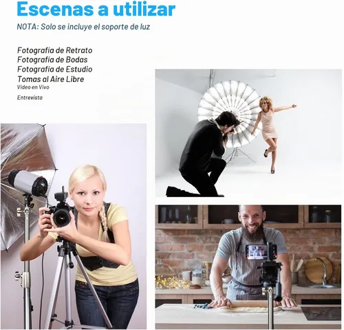 Vista 8 de EACHSHOT Soporte de luz resistente de 9.2 ft con bolsa de transporte, acero inoxidable con soporte de luz adaptador de 1/4 a 3/8 pulgadas para Godox