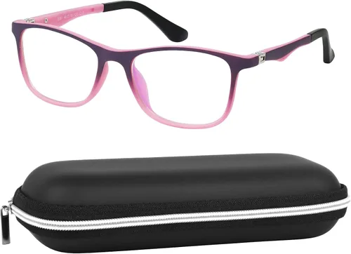 Vista 8 de Yogo Vision Kids Blue Light Blocking Glasses Computer Eyeglasses Boys Girls Square Frames Anti Strain Reduce Glare