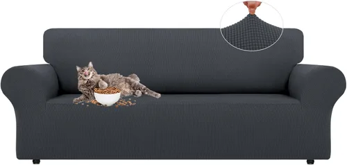 Vista 69 de LURKA Fundas elásticas para silla y sofá de 1 pieza, Fundas para sofá con protector elástico en la parte inferior para niños y perros