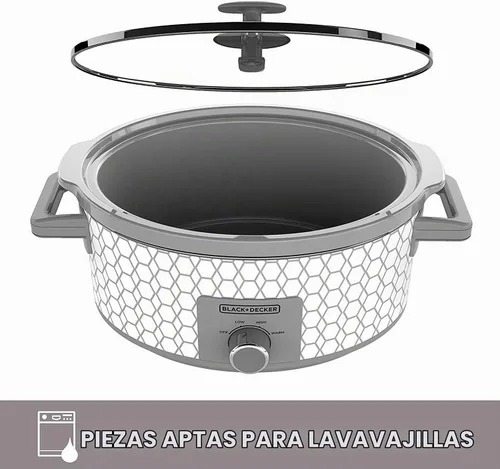 Vista 5 de BLACK+DECKER - Olla de cocción lenta de 7 cuartos de galón Negro