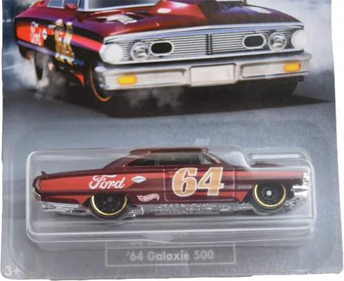Vista 2 de Hot Wheels American Steel Series '64 Galaxie 500 1/10, rojo