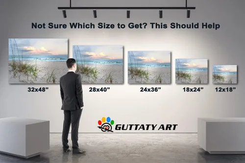Vista 7 de GUTTATY Lienzo decorativo para pared, cuadros del océano, pintura de arte costero para decoración de pared de sala de estar, póster de mar, arte