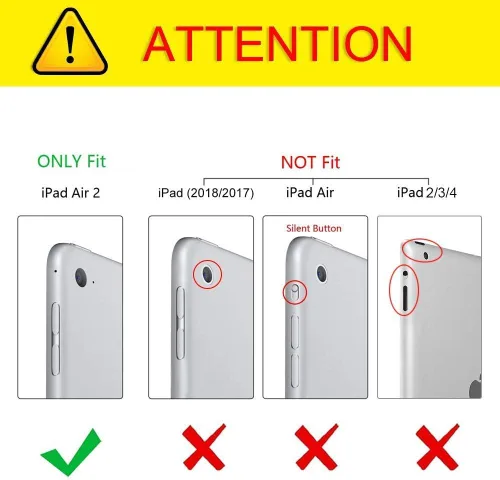 Vista 2 de BENTOBEN Funda para iPad Air 2, híbrida a prueba de golpes, con función atril, resistente a los golpes, a prueba de caídas, para iPad Air 2