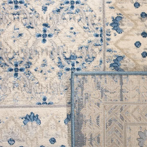Vista 5 de SAFAVIEH - Alfombra de la colección Brentwood - 10' x 13', gris claro y azul, diseño tradicional oriental desgastado, sin desprendimiento y fácil
