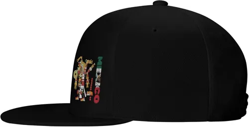 Vista 4 de Gorra de béisbol con visera plana ajustable para hombre y mujer, diseño de bandera mexicana