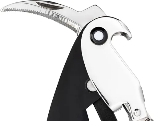 Vista 3 de Alessi AAM32 B Parrot - Sacacorchos Sommelier Design, aluminio fundido y PC, negro