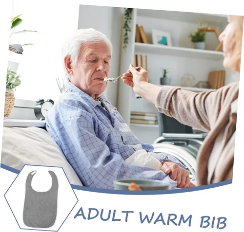Vista 8 de Babero ajustable para adultos para la hora de comer y protector de alimentación lavable para ancianos y necesidades especiales, protector de ropa