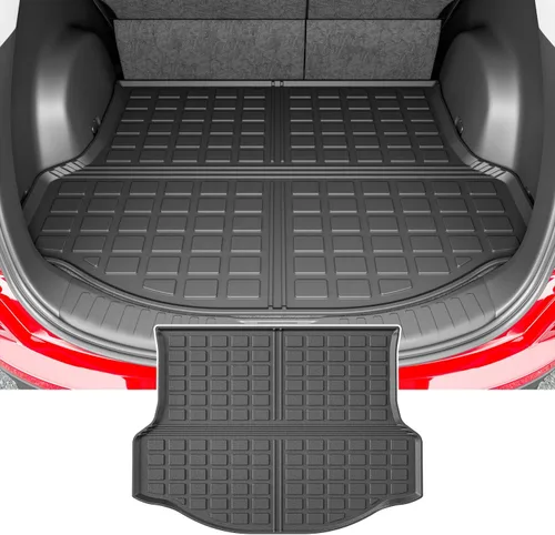 Vista 20 de powoq Alfombrilla de maletero compatible con Kia Carnival 2022-2026, protector de carga con protección para todas las estaciones, alfombrilla