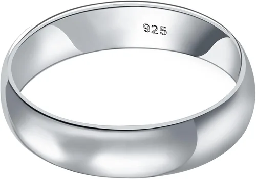 Vista 2 de Anillo de boda de plata de ley de 0.197in