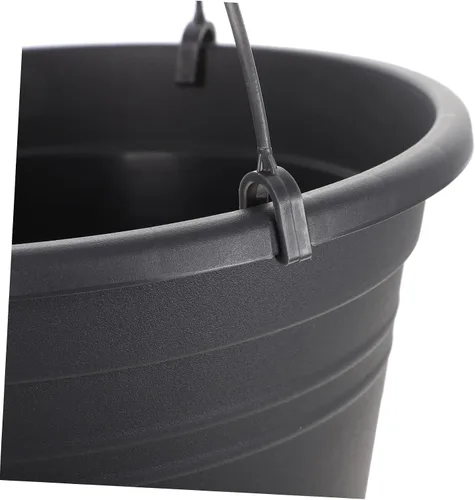 Vista 7 de DOITOOL Macetas de plástico para exteriores, 3 piezas, para exteriores, para mujer, decoración de plantas de interior, valla, cubo, macetas, agujero