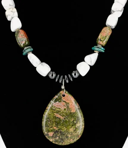 Vista 4 de $180Tag Collar nativo americano de plata navajo turquesa blanca certificada 371105449739 Hecho por Loma Siiva, Metal Piedra, turquesa estabilizada
