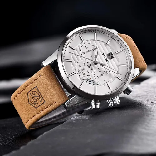 Vista 5 de BENYAR - Reloj de cuarzo impermeable con cronógrafo de cuarzo para hombre y negocios, Cronógrafo, movimiento de cuarzo