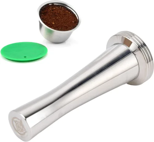 Vista 4 de Tamper de café de 1.181 in con base plana, acero inoxidable de grado alimenticio, diseño de mango único, adecuado para Dolce Gusto, multiusos