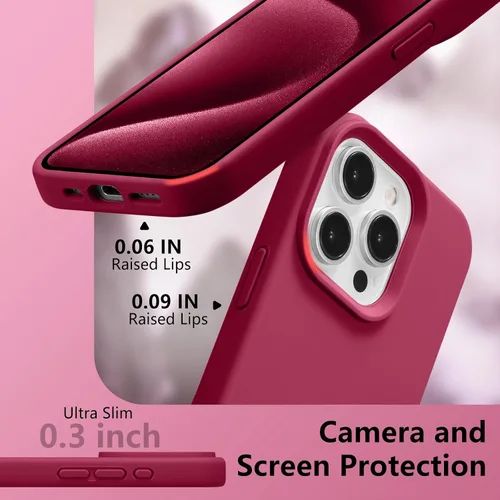 Vista 35 de Funda magnética de silicona para iPhone 13 Pro, color blanco antiguo [Compatible con Magsafe] [Forro de microfibra suave antiarañazos], funda