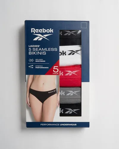 Vista 2 de Reebok Ropa interior para mujer, sin costuras, paquete de 5