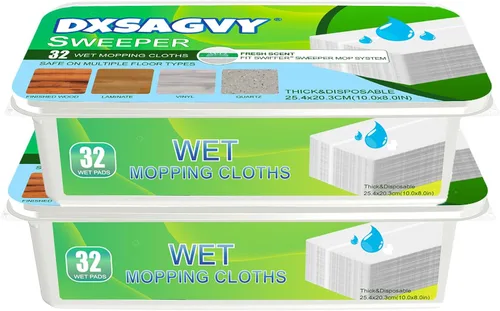 Vista 8 de Almohadillas mejoradas para trapeador húmedo Swiffer Sweeper - Recambios de paños húmedos, 32