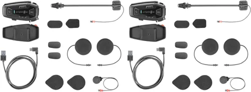 Vista 4 de INTERPHONE Cellularline, 2 intercomunicadores para motocicleta con comunicación de malla, modelo U-Com 8R, hasta 24 conductores, distancia 1.0 mi