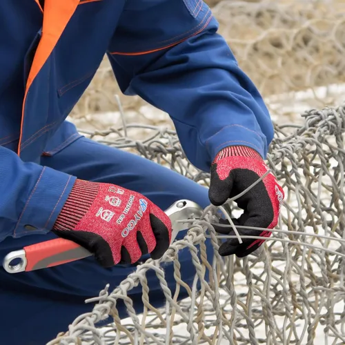 Vista 3 de KAYGO ANSI A4 Cut Resistant Gloves, Level 4 Abrasion Resistant Work Gloves