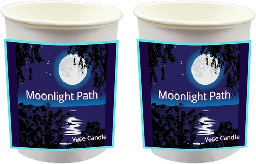 Vista 4 de Moonlight Path Vase Candle - Blend of Summer Flowers. (Clear Set)