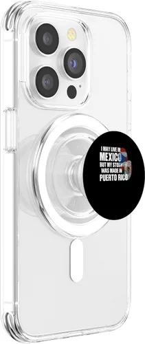Vista 3 de I may live Mexico story was made in Puerto rico Puerto rico PopSockets MagSafe PopGrip for iPhone