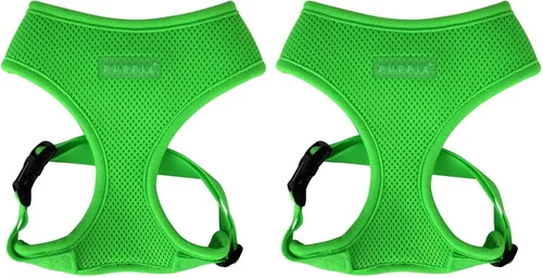 Vista 10 de Puppia Arnés suave A XS sobre la cabeza de malla suave verde neón