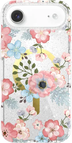 Vista 44 de LONLI Hue - para iPhone 15 Pro Max [Compatible con Magsafe] - Funda de teléfono floral dorada - [Amortiguador de 360°] - Funda de teléfono linda